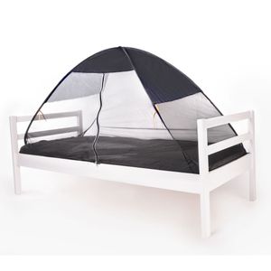 DERYAN Moskitonetz Pop-up-Zelt für Betten 200×90×110 cm Grau