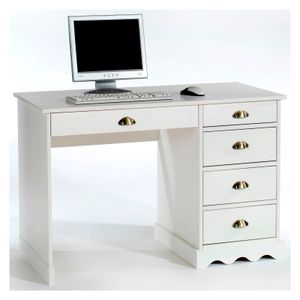 Schreibtisch Bürotisch COLETTE, weiß, Landhausstil