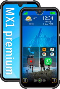 bea-fon MX1 Outdoor-Smartphone schwarz-grau 128 GB