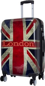Hartschalen Reise Koffer Trolley mit Dehnfalte Motiv UK London - Gr. L