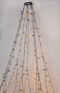 Star Trading 594-13-1 Lichterkette Weihnachtsbaum 2m 8 Stränge 360 LED golden warmweiß