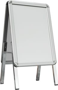 AUSTIN | Plakatständer | A1 | Silber | Classic | Doppelseitig | Werbe Kunden Stopper Tafel Aufsteller Gehweg Träger AUSTIN | Plakatständer | A1 | Silber | Classic | Doppelseitig | Werbe Kunden Stopper Tafel Aufsteller Gehweg Träger