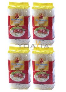 4er Pack iCV Reisfadennudeln (4x 400g) | Rice Vermicelli | feine Reisnudeln | Bún Gao