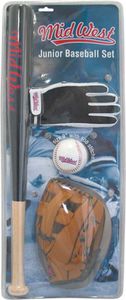 Midwest - Baseballový set RD2185 (jedna veľkosť) (čierna/hnedá/biela)