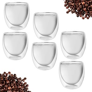 Sklenice s dvojitou stěnou Sklenice na kávu Termo sklenice 6x 250 ml