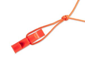 ACME Doppeltonpfeife mit Trill 640 9cm orange + Pfeifenband