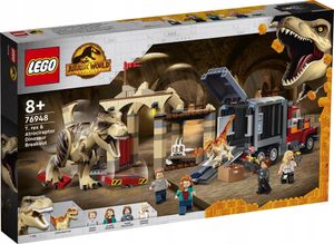 LEGO 76948 Jurassic World T. Rex & Atrociraptor: Dinosaurier-Ausbruch,  Set mit LKW und 4 Minifiguren, Dinosaurier Spielzeug Geschenk