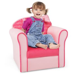 COSTWAY detské kreslo detská pohovka detský gauč detské kreslo pre dievčatá a chlapcov detský nábytok detské kreslo penové (ružové)