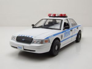 Greenlight 84183 Ford Crown Victoria NYPD Police 2003 weiß Quantico 1:24