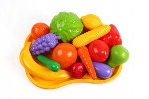 Küchenset - Gemüse, Obst auf einem Tablett TEH5347