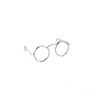 Brille aus Draht für Kuscheltiere/Puppen silber