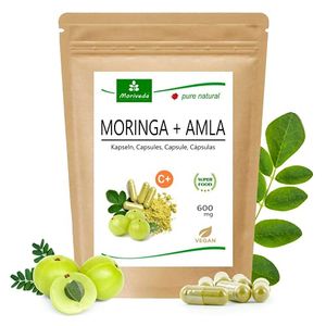 MoriVeda® - Moringa+Amla Kapseln - Moringa Oleifera und natürliches Vitamin-C aus Amla (Amalaki), vegan (1x120 Stück)