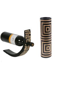 Mangoholz Flaschenhalter & Vase Quadrate Set ' Afrika ' Designvase, Deko, Dekoration, Dekovase, Holzvase, Holz schwarz braun