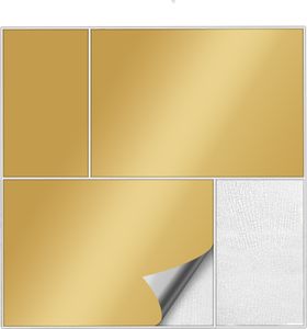 Fliesenaufkleber  Für Bad, Küche etc Gold 91 matt 15 x 20 cm 5 Stück