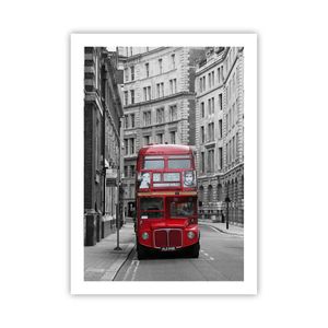 Poster - Poster ohne Rahmen - Bus england urlaub london - 50x70 cm - Wand Bild - Wanddeko - Wandbilder - Kunstposter - Wandposter - Bilder - Kunstdruck - Wanddekoration - Wandbild - P2XPA50x70-2153