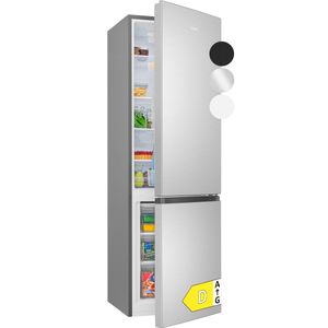 Bomann Kühlschrank mit Gefrierfach |  | 180cm | Kühl Gefrierkombination leise | Türanschlag wechselbar | 269L | KG 184.1 inox