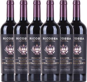 VINELLO 6er Weinpaket - Barbera Appassimento DOC 2021 - Ricossa