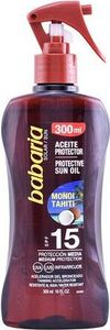 Babaria Protective Sun Oil Spf15 With Tahitian Monoï Oil 300ml