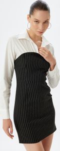 Koton Kleid Schwarz Gestreift