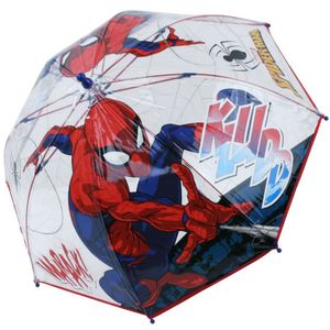 Spider-Man - Faltbarer Regenschirm für Kinder 1512 (Einheitsgröße) (Transparent/Marineblau/Rot)