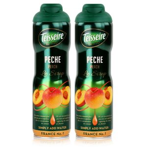 Teisseire Getränke-Sirup Peach/Pfirsich 600ml - Intensiv im Geschmack (2er Pack)