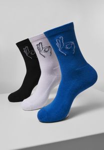Ponožky Mr. Tee Salty Socks 3-Pack black/white/blue - 35–38
