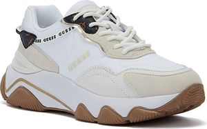 Guess Beżowe skórzane buty sportowe Micola - 39