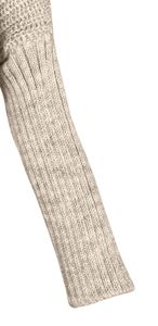 styleBREAKER Damen Oversize Strickpullover mit Ajourmuster und langen Ärmeln, U-Boot Ausschnitt, Poncho, Onesize 08010066, Farbe:Beige