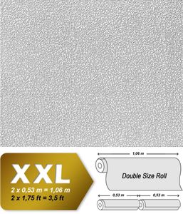 EDEM 202-40 Dekorative Vinyl-Schaum-Tapete weiß rauhfaser putz