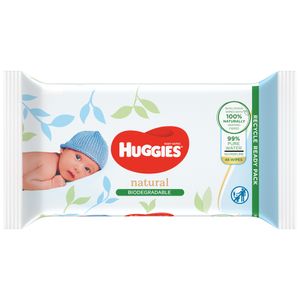 Huggies Natural Biodegradable sensitive Baby Feuchttücher Tücher 8 x 48 Stk.
