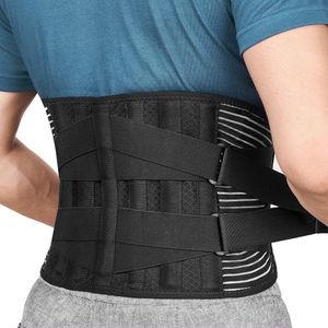 Rückenbandage mit Stützstreben und Verstellbare Zuggurte und Atmungsaktive ideal für Arbeitsschutz entlastet die Rückenmuskulatur und zur Haltungskorrektur，L