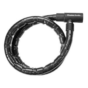 MASTER LOCK 8218EURDPS, káblový zámok, Čierna, Oceľ, Vinyl, Oceľ, Kľúč