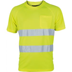 Arbeitsshirt Warnschutz T-Shirt, Gelb Größe XXXL