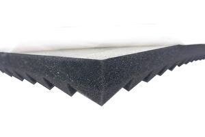 Pyramidenschaumstoff ca.100x50x3 cm SELBSTKLEBEND - Akustik SchaumstoffSchalldämmmatten zur effektiven Akustik Dämmung
