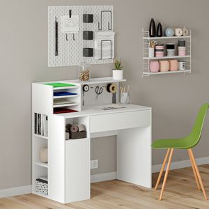 Livinity® Schreibtisch , 100 x 50 cm, Weiß