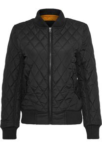 Dámská prošívaná bunda Urban Classics Ladies Diamond Quilt Nylon Jacket black - XL