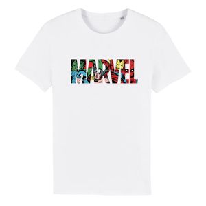Marvel - T-Shirt für Herren/Damen Unisex BI147 (XL) (Weiß/Rot/Grün)