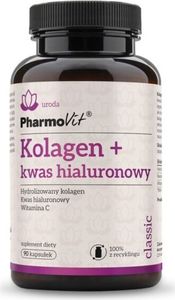Kolagen + Kyselina Hyaluronová Bez Lepku 90 Kapslí - Pharmovit (Classic)