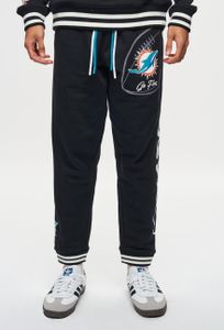 Odzyskane spodnie do biegania NFL Dolphins Go Fins w luźnym kroju Black M