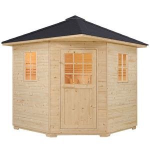Juskys Venkovní sauna Eldur s 8 kW topidlem a příslušenstvím