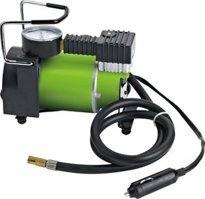 FIELDMANN FDAK 12011 Vzduchový kompresor 12 V, měřič tlaku, průměr válce 30 mm, napájecí kabel 3 m, 1 m hadice s šroubovacím konektorem, nepřetržitý provoz až 15 min.