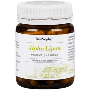 BioProphyl Alpha Lipon | 60 Kapseln | reine R-Alpha-Liponsäure