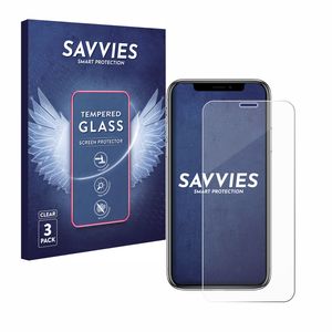 3x Savvies Panzerglas für Apple iPhone X / Xs / 11 Pro Echtglas 9H-Härte Schutzglas Klar
