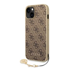 Guess Kappe für iPhone 14 Plus 6.7" GUHCP14MGF4GBR braune Hartschale 4G Charms Kollektion