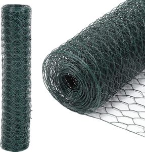 Šestihranné drátěné pletivo plot králík drát L. 10M/25M drátěné pletivo drátěné pletivo šířka oka 27 * 27mm ( zelená L. 10M H. 0,5M )