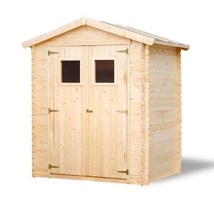 Drewniana szopa TIMBELA M367 - Drewniana szopa ogrodowa W196xL136xH218 cm/ 1,98 m2 Szopa do przechowywania w ogrodzie - Szopa na rowery - Wodoodporny dach