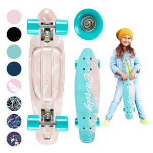 Skateboard Retro Kinder-Skateboard Skate Board Kinderboard Cruiser QKIDS®✔️8 Designs ✔️ABEC 7 ✔️50 kg ✔️55,5 cm Deck ✔️Sicher
