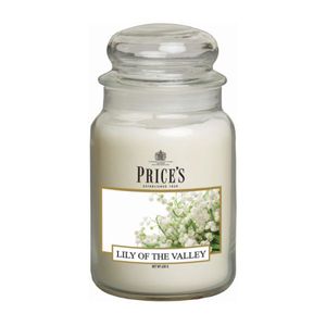 Price's Candles - Duftkerze im großem Glas 630 g - Verschiedene Duftsorten Lily of the Valley