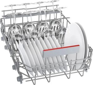 Bosch Serie 4 SPS4HMW49E, Stojací, Úzká (45 cm), Bílá, Černá, Knoflíky, 1,65 m