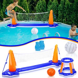 SWANEW Pool spielzeug Spielzeug aufblasbares Wasserball Pool Volleyball set Basketball